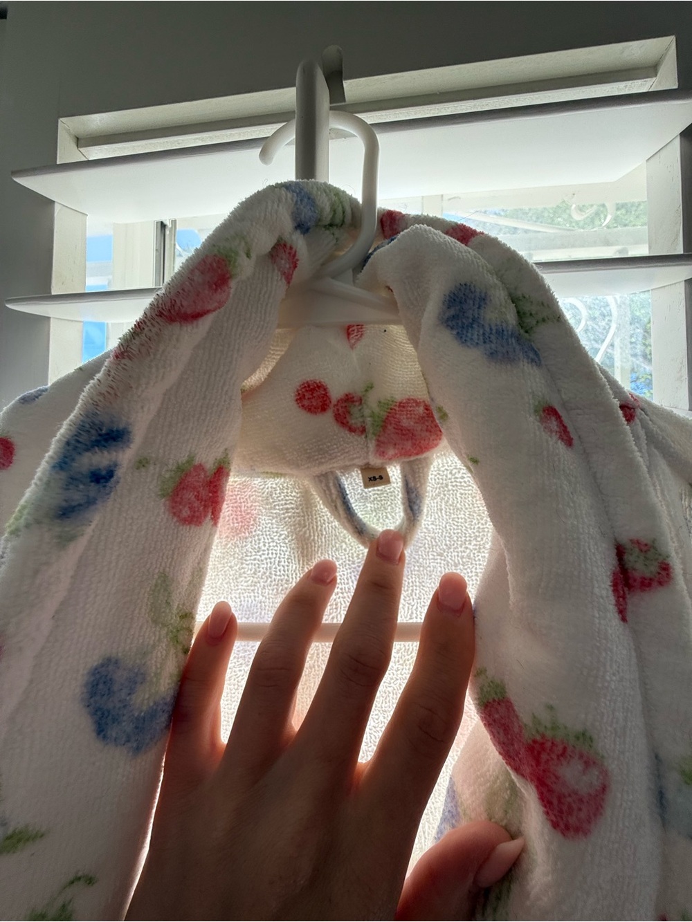 Djerf Avenue White Robe with Multicolor Strawberry Print - Picture 3 of 4